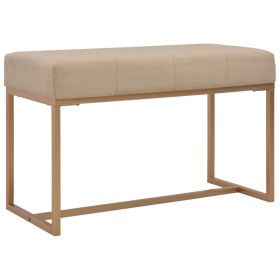 Banco 80 cm terciopelo beige en Bancos para recibidores y almacenamiento | Comprar online en Foru.es