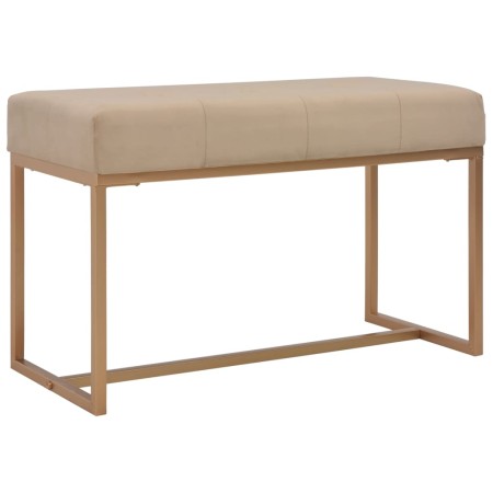 Banco 80 cm terciopelo beige en Bancos para recibidores y almacenamiento | Comprar online en Foru.es
