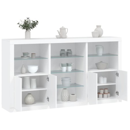 Aparador con luces LED blanco 181,5x37x100 cm de , Aparadores - Ref: Foro24-3209177, Precio: 237,68 €, Descuento: %