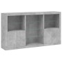 Aparador con luces LED gris hormigón 181,5x37x100 cm de , Aparadores - Ref: Foro24-3209180, Precio: 201,22 €, Descuento: %