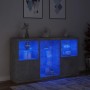 Aparador con luces LED gris hormigón 181,5x37x100 cm de , Aparadores - Ref: Foro24-3209180, Precio: 201,22 €, Descuento: %