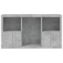 Aparador con luces LED gris hormigón 181,5x37x100 cm de , Aparadores - Ref: Foro24-3209180, Precio: 201,22 €, Descuento: %