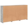 Aparador con luces LED gris hormigón 181,5x37x100 cm de , Aparadores - Ref: Foro24-3209180, Precio: 201,22 €, Descuento: %