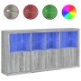 Aparador con luces LED gris Sonoma 202x37x100 cm de , Aparadores - Ref: Foro24-3209161, Precio: 324,85 €, Descuento: %
