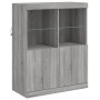 Aparador con luces LED gris Sonoma 202x37x100 cm de , Aparadores - Ref: Foro24-3209161, Precio: 324,85 €, Descuento: %