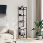 Librería de 5 estantes madera roble ahumado 35x30x174 cm de , Librerías y estanterías - Ref: Foro24-838855, Precio: 56,79 €, ...