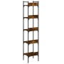 Librería de 5 estantes madera roble ahumado 35x30x174 cm de , Librerías y estanterías - Ref: Foro24-838855, Precio: 56,79 €, ...