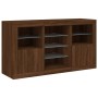 Aparador con luces LED marrón roble 123x37x67 cm de , Aparadores - Ref: Foro24-3209085, Precio: 149,94 €, Descuento: %