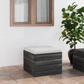 Pallet ottoman for garden with pine wood cushion by vidaXL, Modular outdoor sofas - Ref: Foro24-3061697, Price: 84,66 €, Disc...