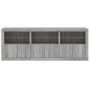 Aparador con luces LED gris Sonoma 181,5x37x67 cm de , Aparadores - Ref: Foro24-3209007, Precio: 253,13 €, Descuento: %