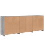 Aparador con luces LED gris Sonoma 181,5x37x67 cm de , Aparadores - Ref: Foro24-3209007, Precio: 253,13 €, Descuento: %