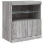 Aparador con luces LED gris Sonoma 181,5x37x67 cm de , Aparadores - Ref: Foro24-3209007, Precio: 253,13 €, Descuento: %