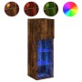Mueble para TV con luces LED roble ahumado 30,5x30x90 cm de , Muebles TV - Ref: Foro24-837009, Precio: 52,80 €, Descuento: %