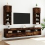 Mueble para TV con luces LED roble ahumado 30,5x30x90 cm de , Muebles TV - Ref: Foro24-837009, Precio: 52,80 €, Descuento: %