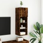 Mueble para TV con luces LED roble ahumado 30,5x30x90 cm de , Muebles TV - Ref: Foro24-837009, Precio: 52,80 €, Descuento: %