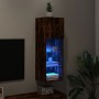 Mueble para TV con luces LED roble ahumado 30,5x30x90 cm de , Muebles TV - Ref: Foro24-837009, Precio: 52,80 €, Descuento: %
