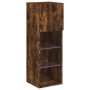 Mueble para TV con luces LED roble ahumado 30,5x30x90 cm de , Muebles TV - Ref: Foro24-837009, Precio: 52,80 €, Descuento: %