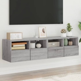 Muebles de pared para TV 2 uds madera gris Sonoma 60x30x30 cm de , Muebles TV - Ref: Foro24-836865, Precio: 71,98 €, Descuent...