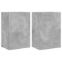Muebles de TV de pared 2 uds madera gris hormigón 40,5x30x60 cm de , Muebles TV - Ref: Foro24-836917, Precio: 74,90 €, Descue...