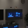 Mueble de TV de pared con luces LED negro 98,5x30x60,5 cm de , Muebles TV - Ref: Foro24-837107, Precio: 103,46 €, Descuento: %