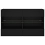 Mueble de TV de pared con luces LED negro 98,5x30x60,5 cm de , Muebles TV - Ref: Foro24-837107, Precio: 103,46 €, Descuento: %