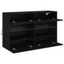 Mueble de TV de pared con luces LED negro 98,5x30x60,5 cm de , Muebles TV - Ref: Foro24-837107, Precio: 103,46 €, Descuento: %