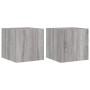 Muebles TV pared con luces LED 2 uds gris Sonoma 30,5x35x30 cm de , Muebles TV - Ref: Foro24-837229, Precio: 57,08 €, Descuen...