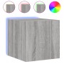 Muebles TV pared con luces LED 2 uds gris Sonoma 30,5x35x30 cm de , Muebles TV - Ref: Foro24-837229, Precio: 57,08 €, Descuen...