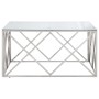 Mesa de centro plateada acero inoxidable y vidrio templado de , Mesas de centro - Ref: Foro24-349979, Precio: 236,11 €, Descu...