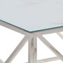 Mesa de centro plateada acero inoxidable y vidrio templado de , Mesas de centro - Ref: Foro24-349979, Precio: 236,11 €, Descu...