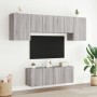 Muebles de TV de pared 6 pzas madera de ingeniería gris Sonoma de , Muebles TV - Ref: Foro24-3216444, Precio: 189,89 €, Descu...