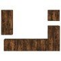 Muebles de TV de pared 5 pzas madera ingeniería roble ahumado de , Muebles TV - Ref: Foro24-3216450, Precio: 228,58 €, Descue...