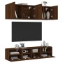 Muebles de TV de pared 5 pzas madera de ingeniería marrón roble de , Muebles TV - Ref: Foro24-3216517, Precio: 158,50 €, Desc...