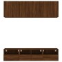 Muebles de TV de pared 5 pzas madera de ingeniería marrón roble de , Muebles TV - Ref: Foro24-3216517, Precio: 158,50 €, Desc...