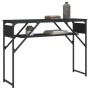 Mesa consola con estante madera ingeniería negra 105x30x75 cm de , Mesas auxiliares - Ref: Foro24-837792, Precio: 45,13 €, De...