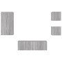 Muebles de TV de pared con luces LED 4 piezas gris Sonoma de , Muebles TV - Ref: Foro24-3216886, Precio: 173,02 €, Descuento: %