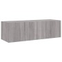 Muebles de TV de pared con luces LED 4 piezas gris Sonoma de , Muebles TV - Ref: Foro24-3216886, Precio: 173,02 €, Descuento: %