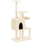 Rascador para gatos con postes de sisal crema 131 cm de , Mobiliario para gatos - Ref: Foro24-172127, Precio: 60,96 €, Descue...