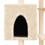 Rascador para gatos con postes de sisal crema 131 cm de , Mobiliario para gatos - Ref: Foro24-172127, Precio: 60,96 €, Descue...
