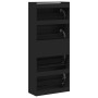 Mueble zapatero con 4 cajones abatibles negro 80x34x187,5 cm de , Zapateros y organizadores de calzado - Ref: Foro24-3214379,...