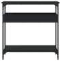 Mesa consola con estante madera ingeniería negra 75x29x75 cm de , Mesas auxiliares - Ref: Foro24-837712, Precio: 49,28 €, Des...