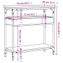 Mesa consola con estante madera ingeniería negra 75x29x75 cm de , Mesas auxiliares - Ref: Foro24-837712, Precio: 49,28 €, Des...