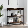 Mesa consola con estantes roble ahumado 75x30x80 cm de , Mesas auxiliares - Ref: Foro24-837814, Precio: 51,50 €, Descuento: %