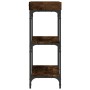 Mesa consola con estantes roble ahumado 75x30x80 cm de , Mesas auxiliares - Ref: Foro24-837814, Precio: 51,50 €, Descuento: %