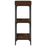 Mesa consola con estantes roble marrón 75x30x80 cm de , Mesas auxiliares - Ref: Foro24-837816, Precio: 47,73 €, Descuento: %
