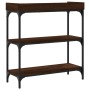 Mesa consola con estantes roble marrón 75x30x80 cm de , Mesas auxiliares - Ref: Foro24-837816, Precio: 47,73 €, Descuento: %