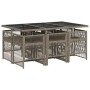 Set comedor jardín 7 pzas y cojines ratán sintético gris de , Conjuntos de jardín - Ref: Foro24-3210908, Precio: 411,73 €, De...