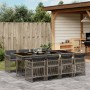Set comedor jardín 9 pzas y cojines ratán sintético gris de , Conjuntos de jardín - Ref: Foro24-3210920, Precio: 704,55 €, De...