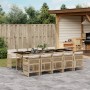 Set comedor de jardín 11 pzas con cojines ratán sintético beige de , Conjuntos de jardín - Ref: Foro24-3210934, Precio: 882,3...