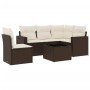 Set sofás de jardín 6 piezas y cojines ratán sintético marrón de , Conjuntos de jardín - Ref: Foro24-3218973, Precio: 382,52 ...